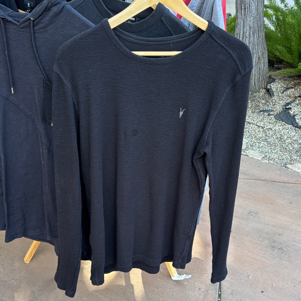 All Saints Black Long Sleeve Tee
